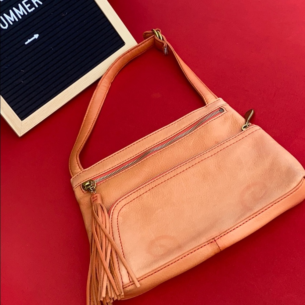 Hobo Orange Leather Purse